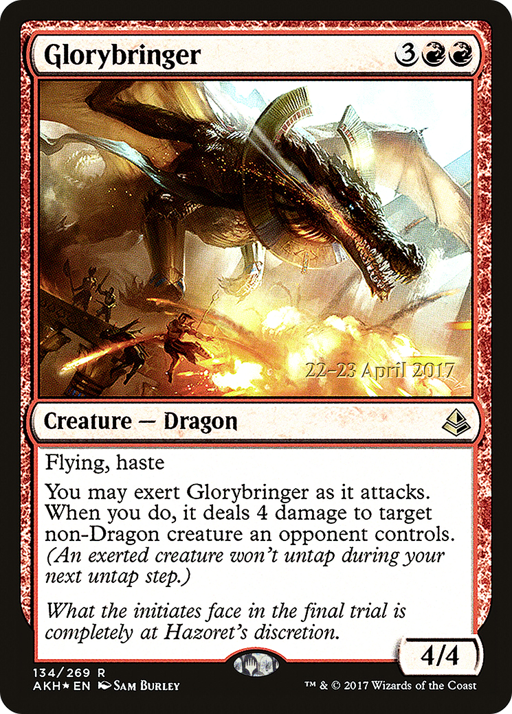 Glorybringer (PRE-134) [Amonkhet Promos] Foil MTG Single Wizards of the Coast