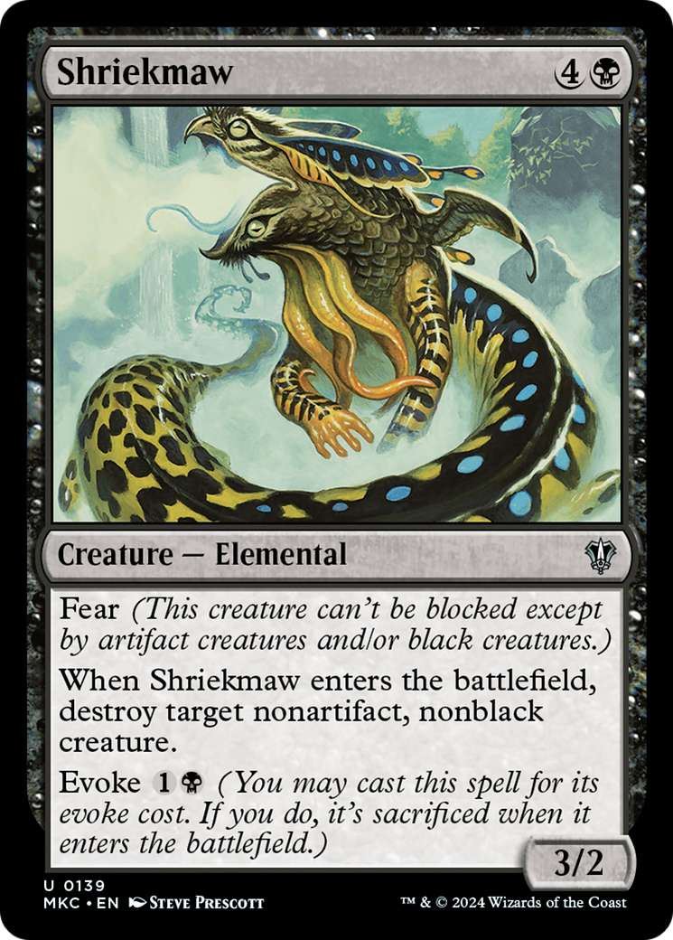 Shriekmaw (MKC-139) [Murders at Karlov Manor Commander] MTG Single Wizards of the Coast