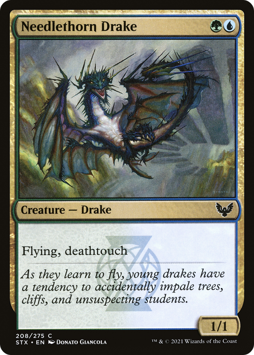 Needlethorn Drake (STX-208) [Strixhaven: School of Mages] MTG Single Wizards of the Coast