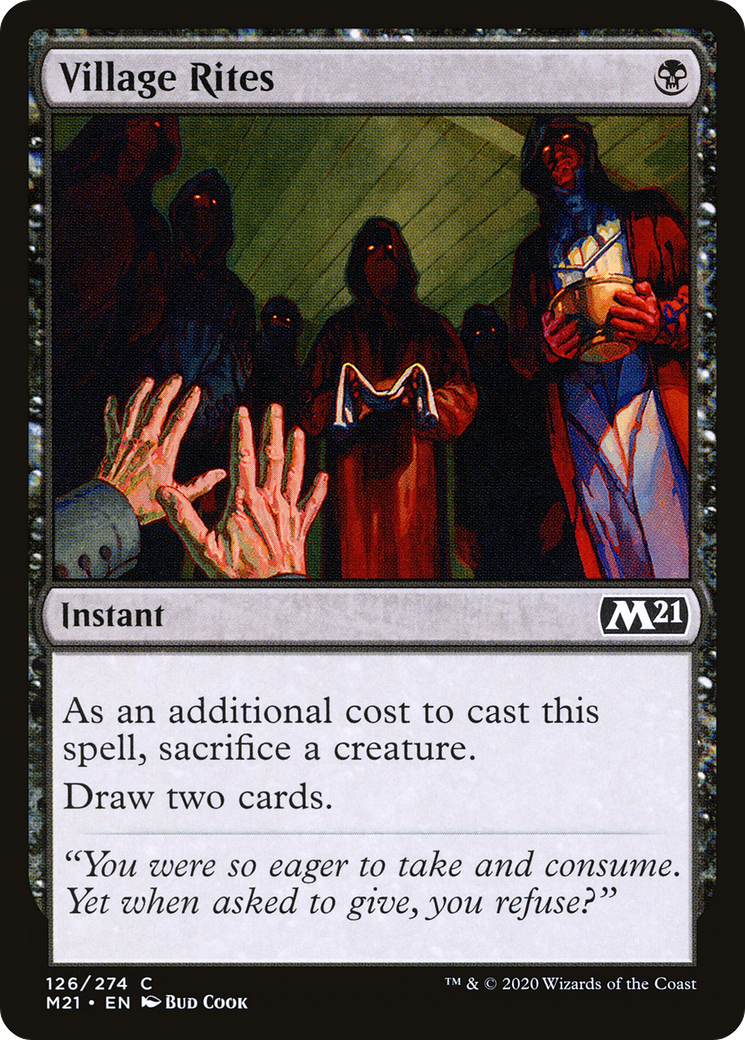 Village Rites (M21-126) [Core Set 2021] Foil MTG Single Wizards of the Coast