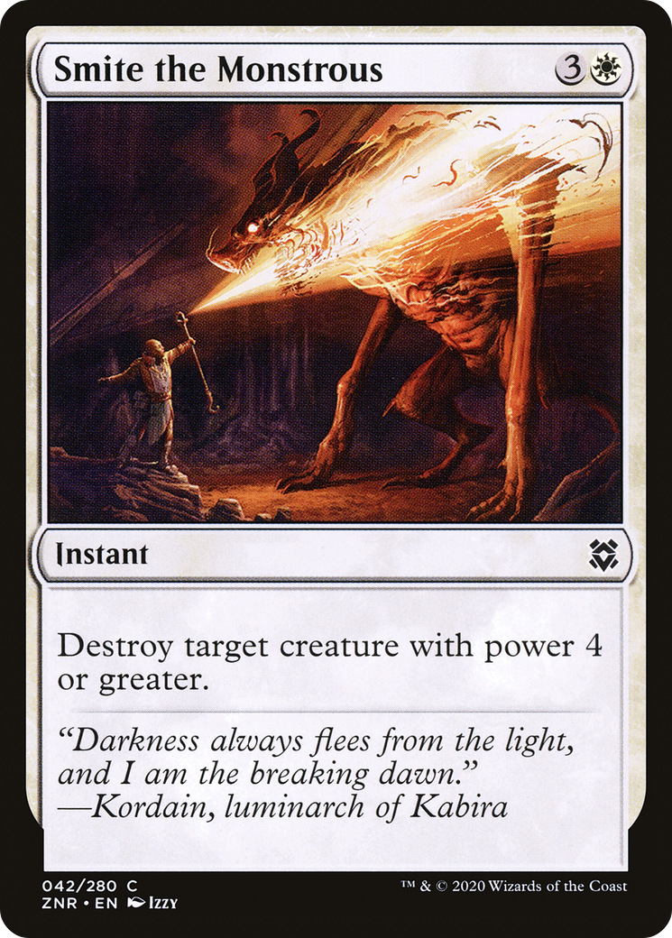 Smite the Monstrous (ZNR-042) [Zendikar Rising] MTG Single Wizards of the Coast