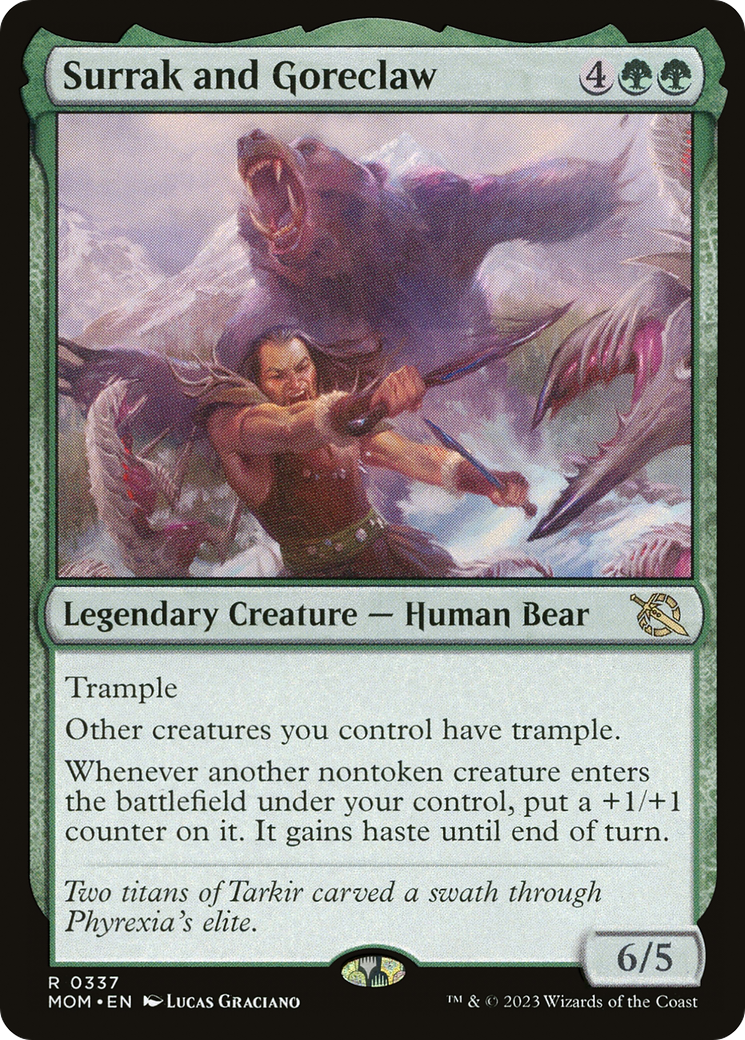 Surrak and Goreclaw (MOM-337) [March of the Machine] Foil MTG Single Wizards of the Coast