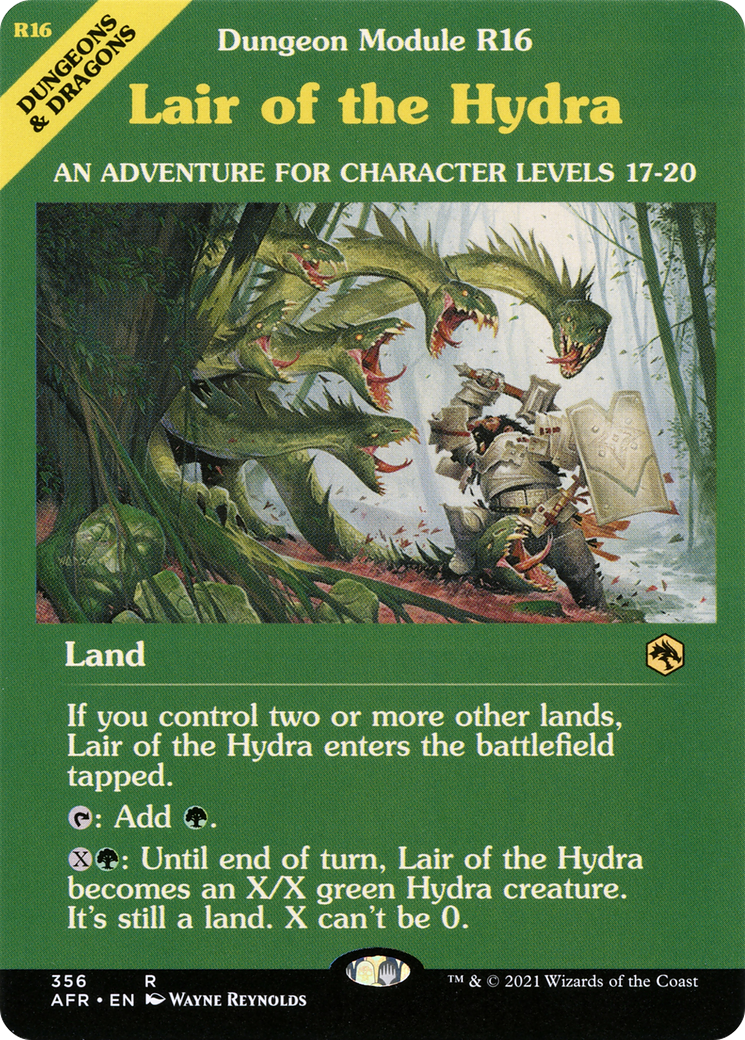 Lair of the Hydra (Dungeon Module) (AFR-356) [Adventures in the Forgotten Realms] (Showcase) Foil MTG Single Wizards of the Coast