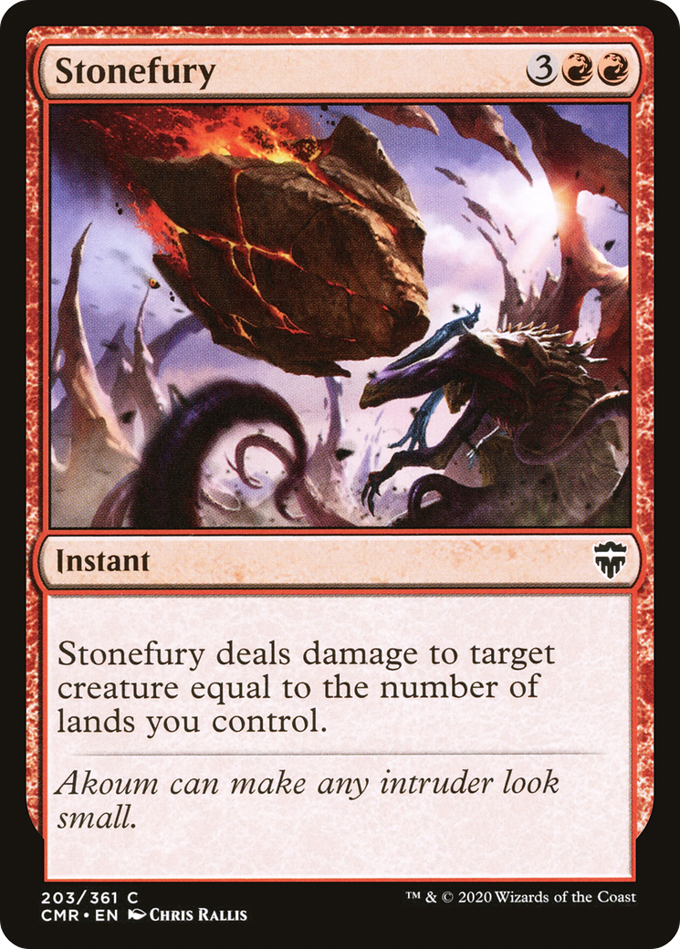 Stonefury (CMR-203) [Commander Legends] MTG Single Wizards of the Coast