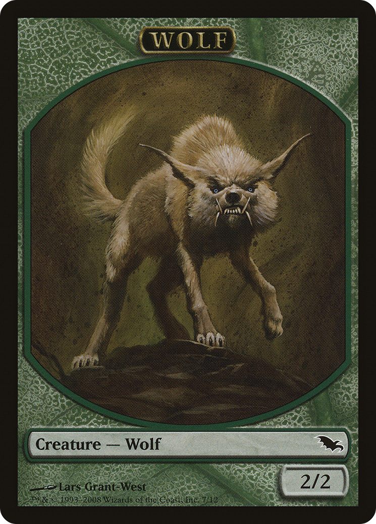 Wolf Token (SHM-007) [Tokens] Shadowmoor Tokens MTG Single Wizards of the Coast