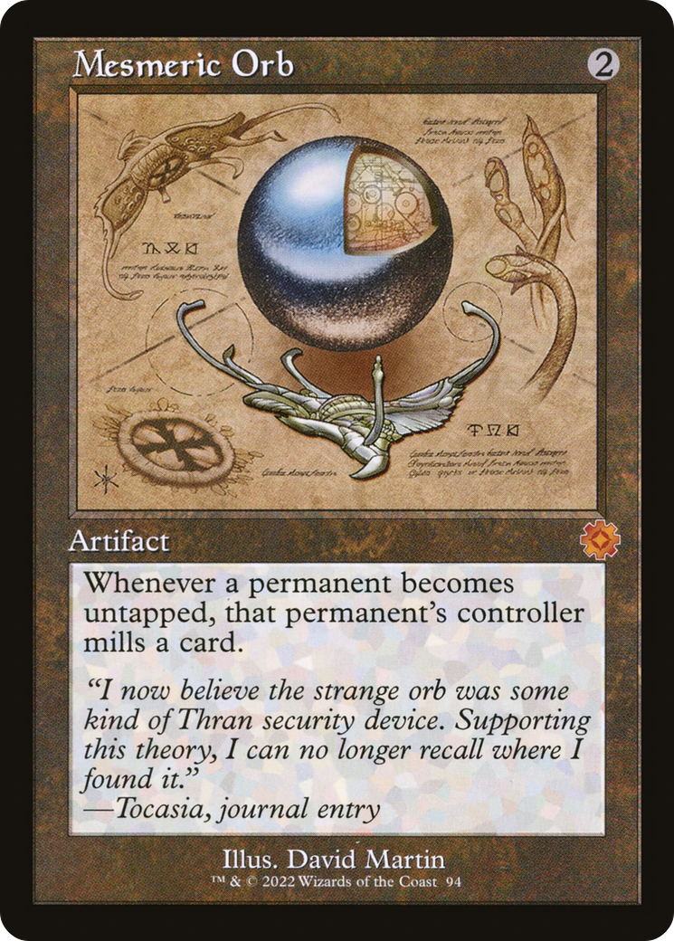 Mesmeric Orb (Schematic) (BRR-094) [The Brothers' War Retro Artifacts] Foil MTG Single Wizards of the Coast