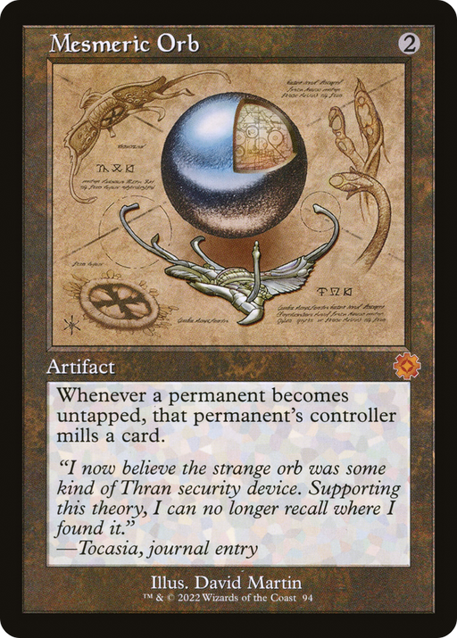 Mesmeric Orb (Schematic) (BRR-094) [The Brothers' War Retro Artifacts] Foil MTG Single Wizards of the Coast