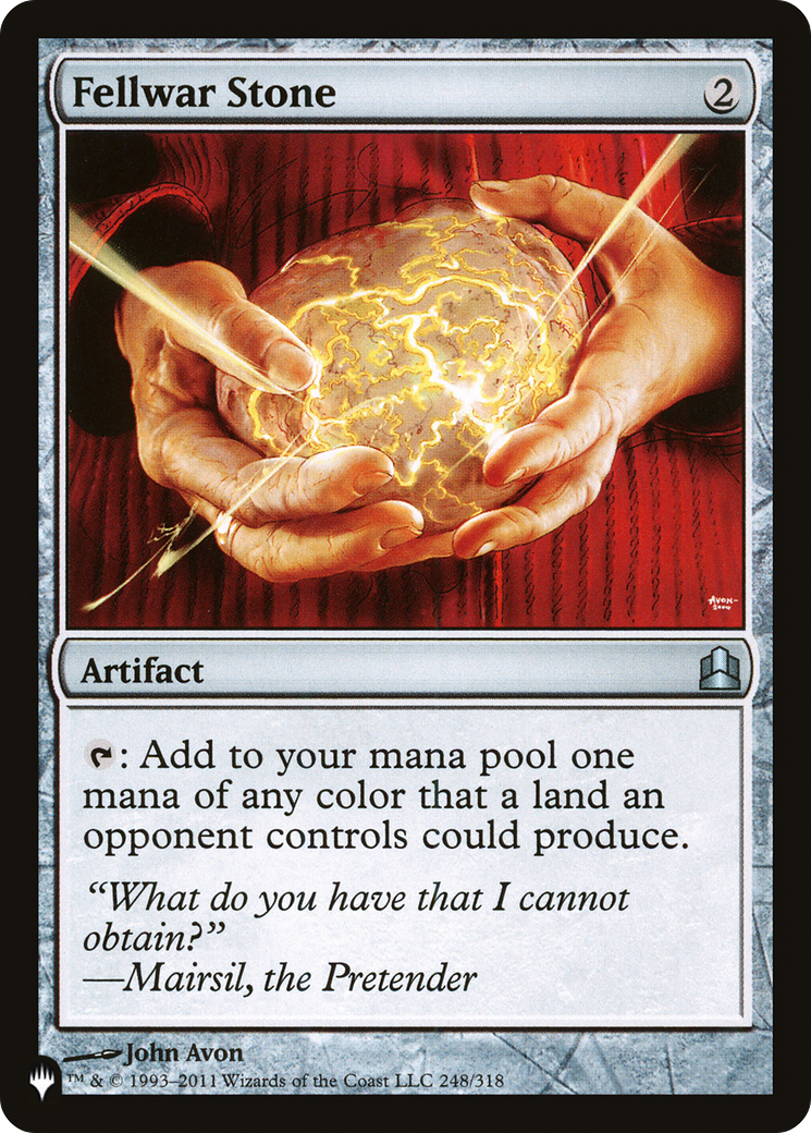 Fellwar Stone (CMD) (LIST-248) [Mystery Booster] The List MTG Single Wizards of the Coast