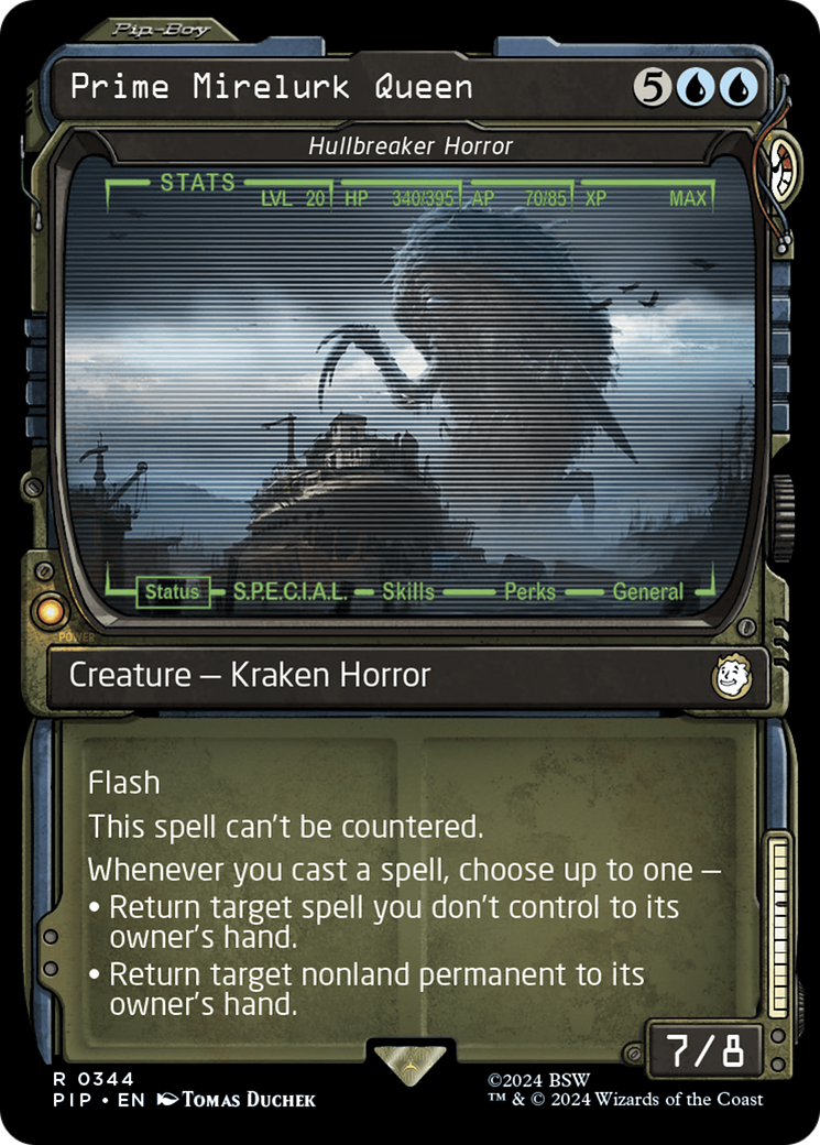 Prime Mirelurk Queen - Hullbreaker Horror (PIP-344) [Fallout] (Showcase) Foil MTG Single Wizards of the Coast