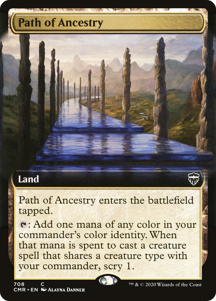 Path of Ancestry (CMR-708) [Commander Legends] (Extended Art) MTG Single Wizards of the Coast