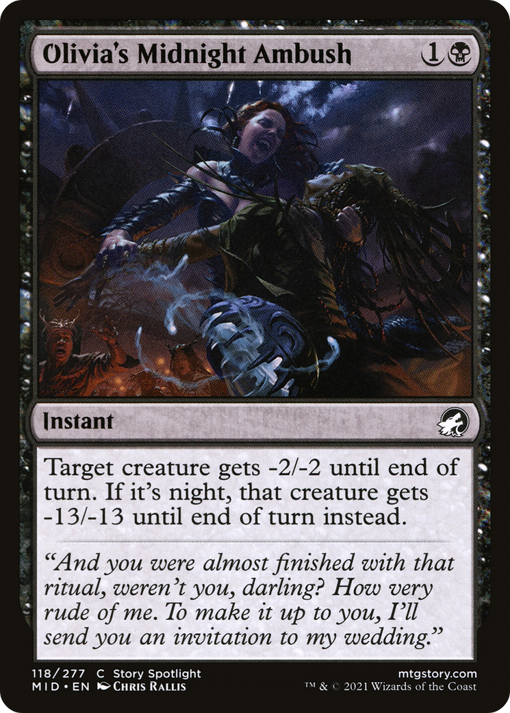 Olivia's Midnight Ambush (MID-118) [Innistrad: Midnight Hunt] Foil MTG Single Wizards of the Coast
