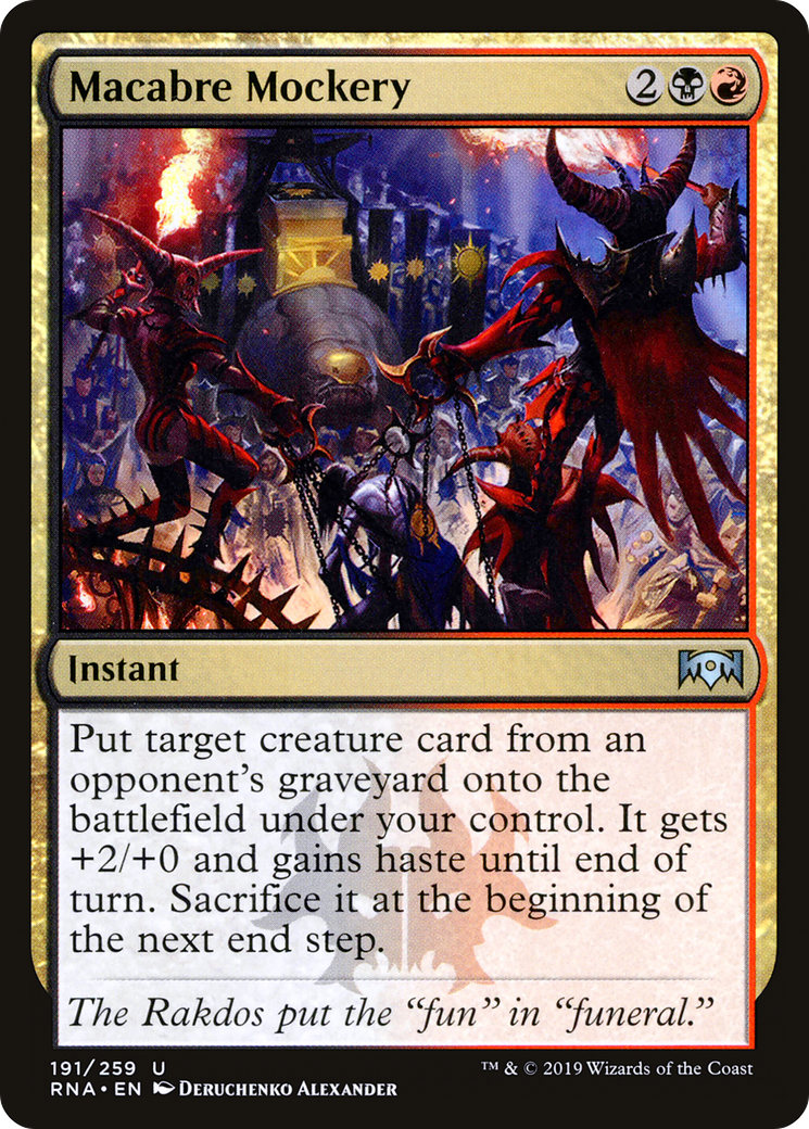 Macabre Mockery (RNA-191) [Ravnica Allegiance] Foil MTG Single Wizards of the Coast