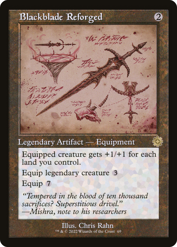 Blackblade Reforged (Schematic) (BRR-069) [The Brothers' War Retro Artifacts] Foil MTG Single Wizards of the Coast
