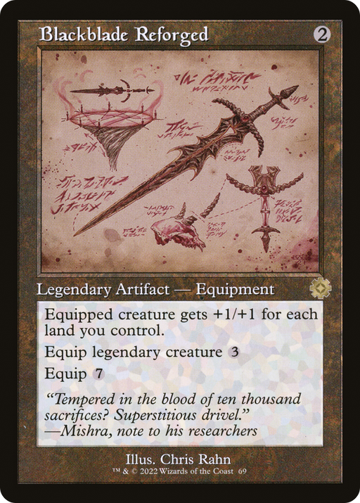 Blackblade Reforged (Schematic) (BRR-069) [The Brothers' War Retro Artifacts] Foil MTG Single Wizards of the Coast