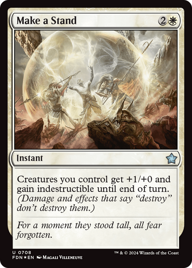 Make a Stand (FDN-708) [Foundations] Foil MTG Single Wizards of the Coast