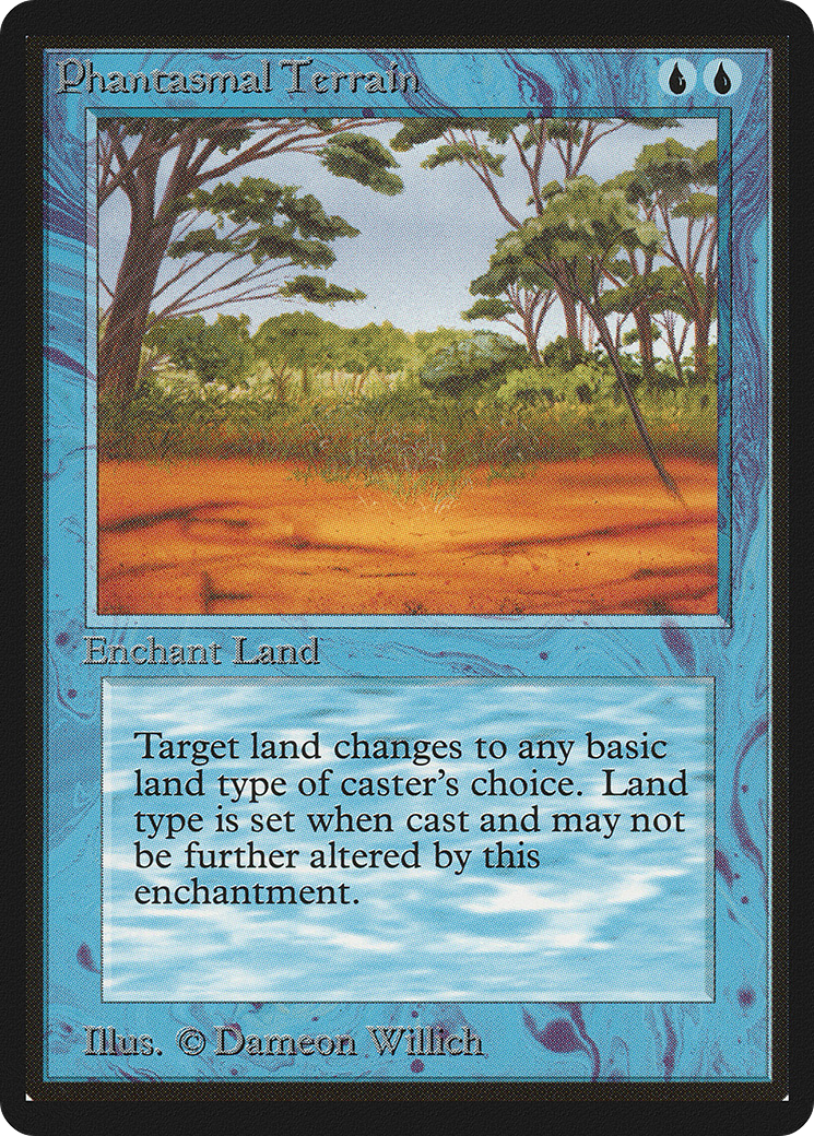 Phantasmal Terrain (LEB-069) [Oldschool] Limited Edition Beta MTG Single Wizards of the Coast