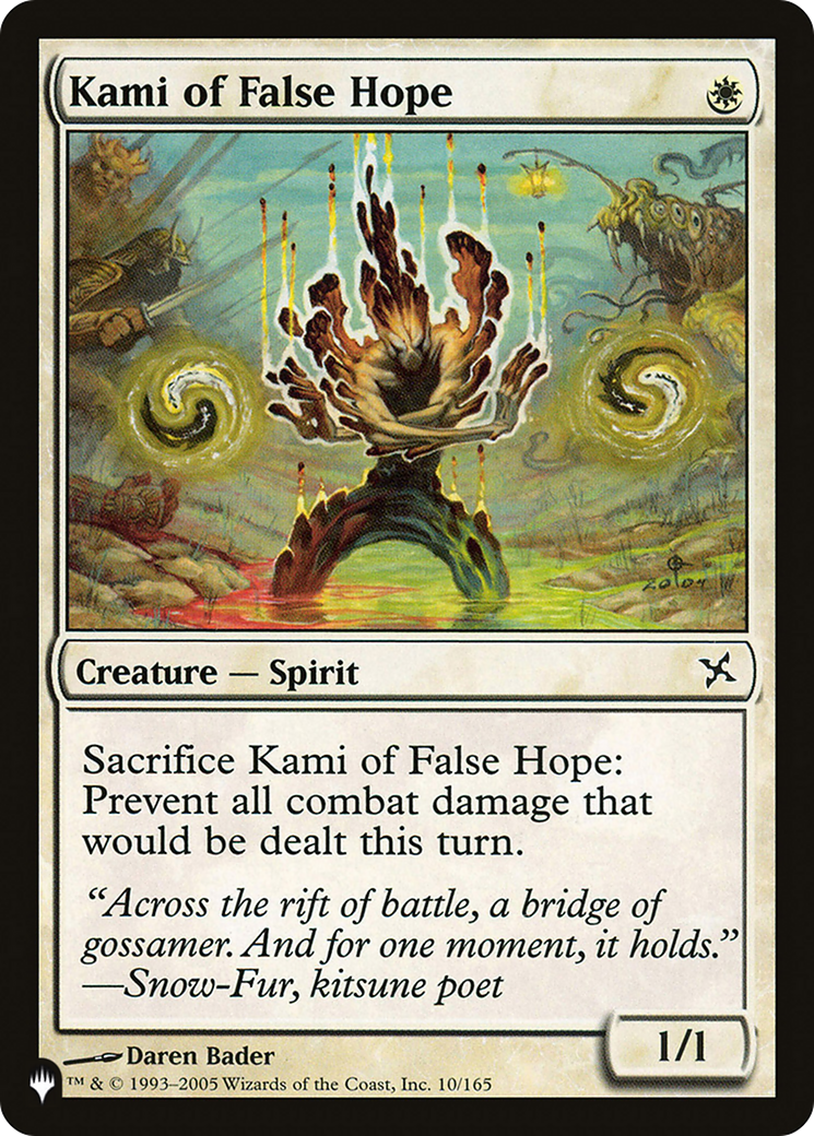 Kami of False Hope (LIST-10/165) [Mystery Booster] The List MTG Single Wizards of the Coast