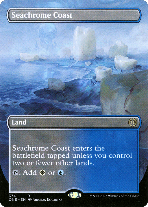 Seachrome Coast (ONE-374) [Phyrexia: All Will Be One] (Borderless) Foil MTG Single Wizards of the Coast