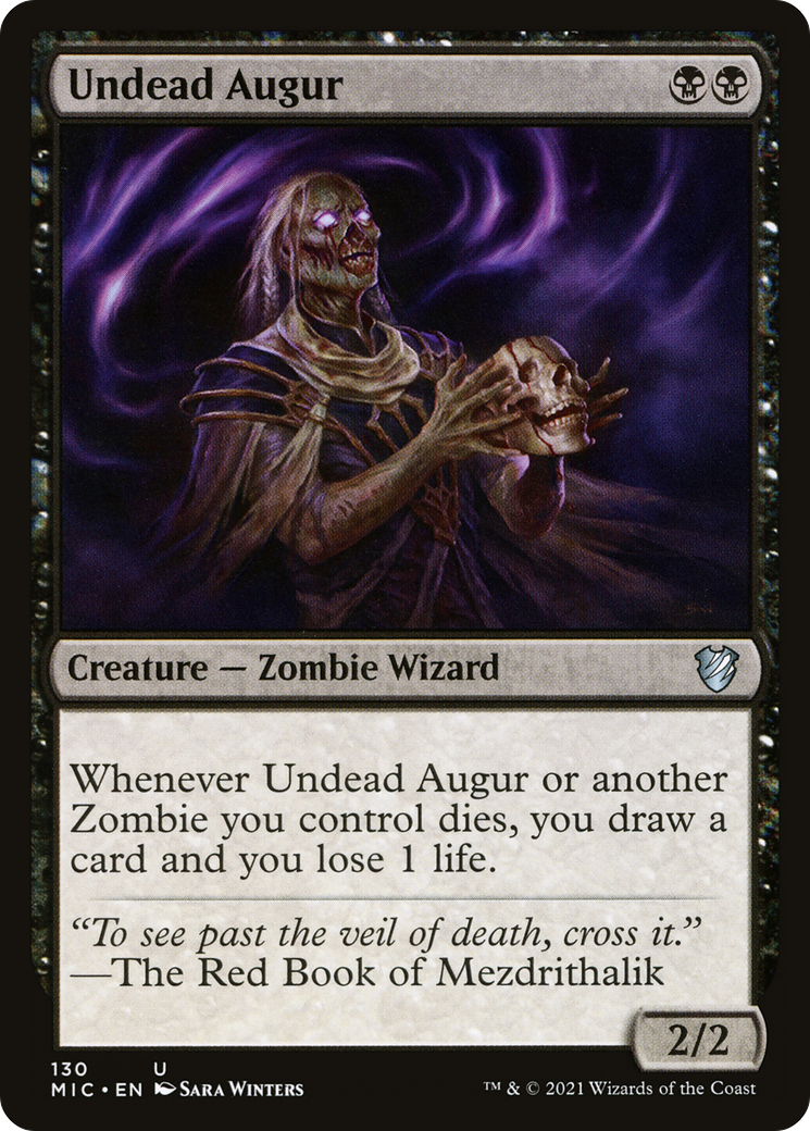Undead Augur (MIC-130) [Midnight Hunt Commander] MTG Single Wizards of the Coast