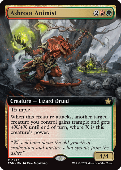 Ashroot Animist (FDN-478) [Foundations] (Extended Art) MTG Single Wizards of the Coast