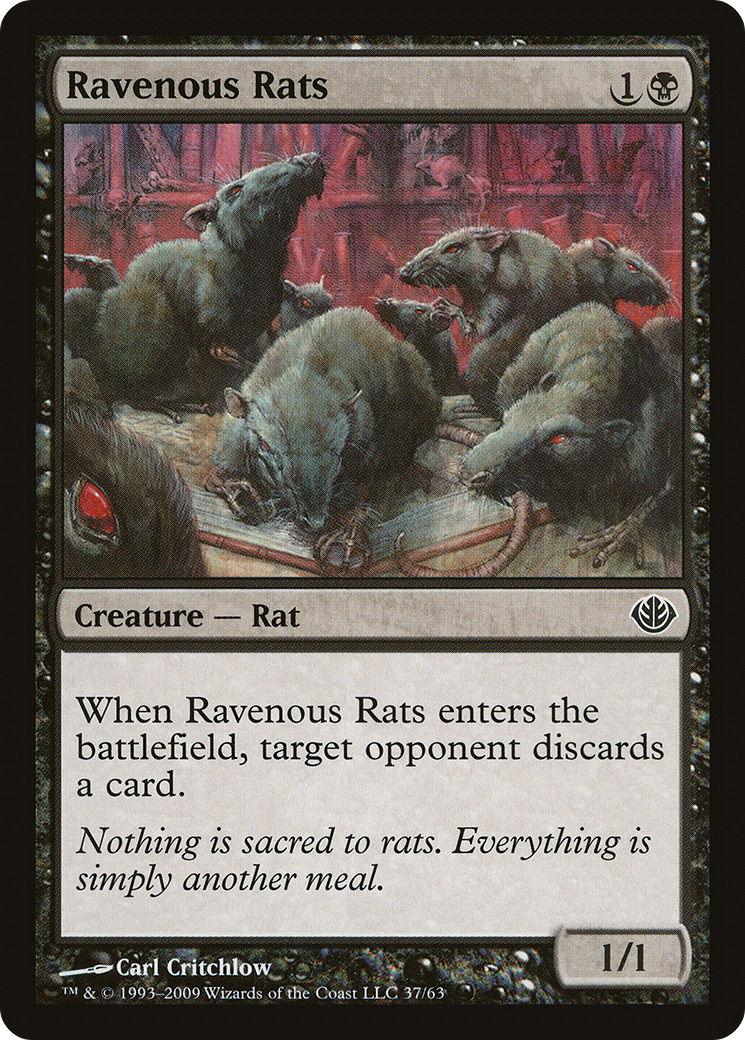 Ravenous Rats (DDD-037) [Misc] Duel Decks: Garruk vs. Liliana MTG Single Wizards of the Coast