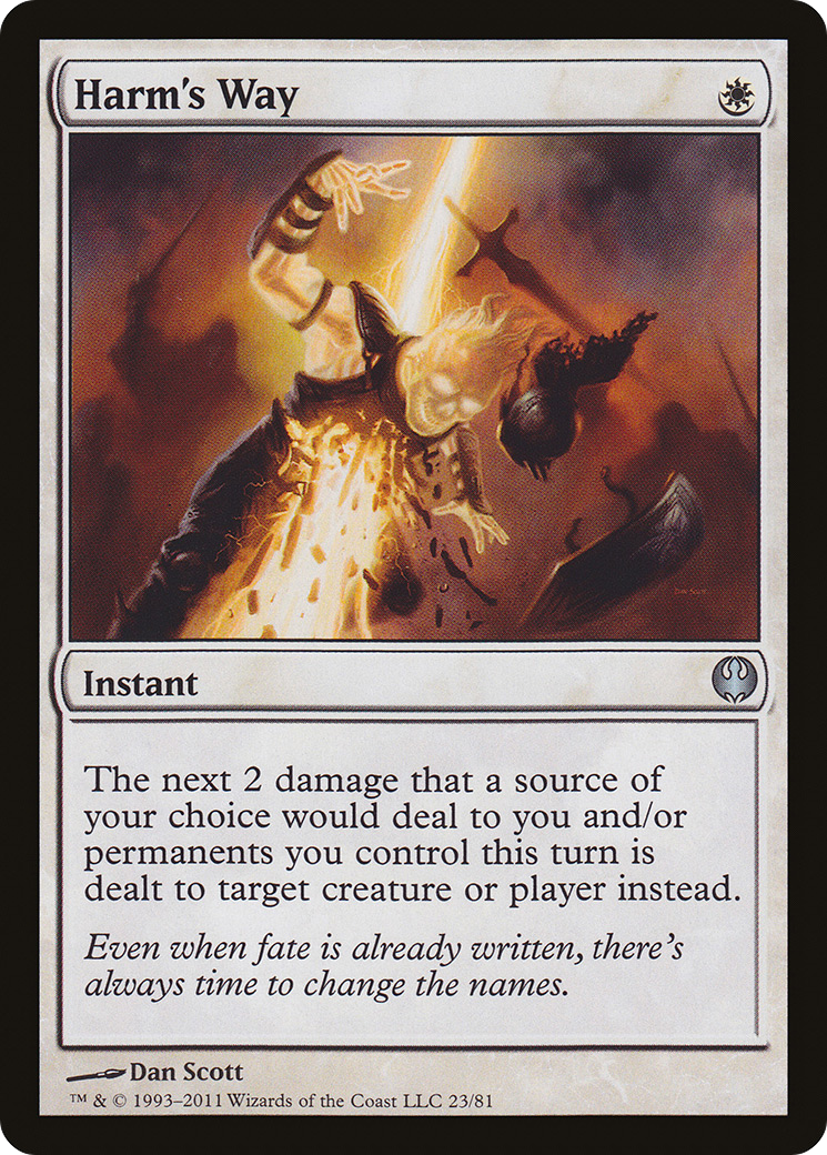 Harm's Way (DDG-023) [Misc] Duel Decks: Knights vs. Dragons MTG Single Wizards of the Coast