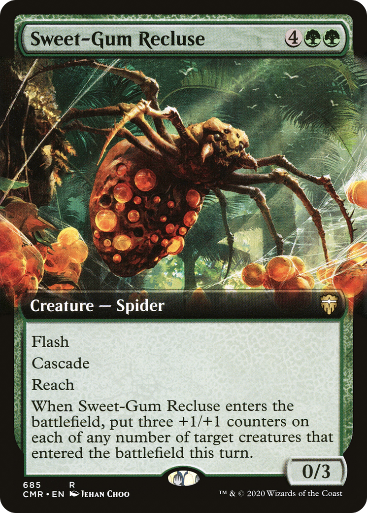 Sweet-Gum Recluse (CMR-685) [Commander Legends] (Extended Art) Foil MTG Single Wizards of the Coast