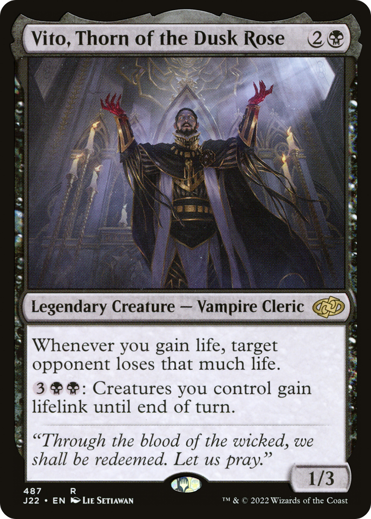 Vito, Thorn of the Dusk Rose (J22-487) [Jumpstart 2022] MTG Single Wizards of the Coast