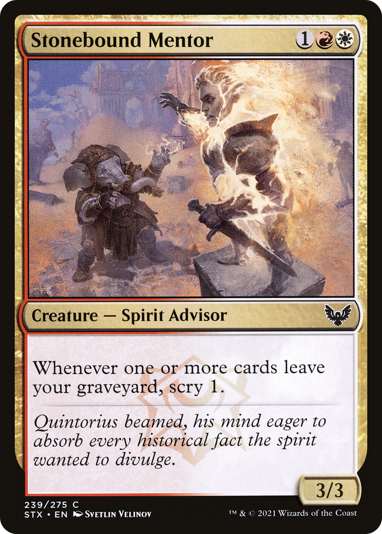 Stonebound Mentor (STX-239) [Strixhaven: School of Mages] Foil MTG Single Wizards of the Coast