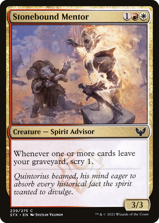 Stonebound Mentor (STX-239) [Strixhaven: School of Mages] MTG Single Wizards of the Coast