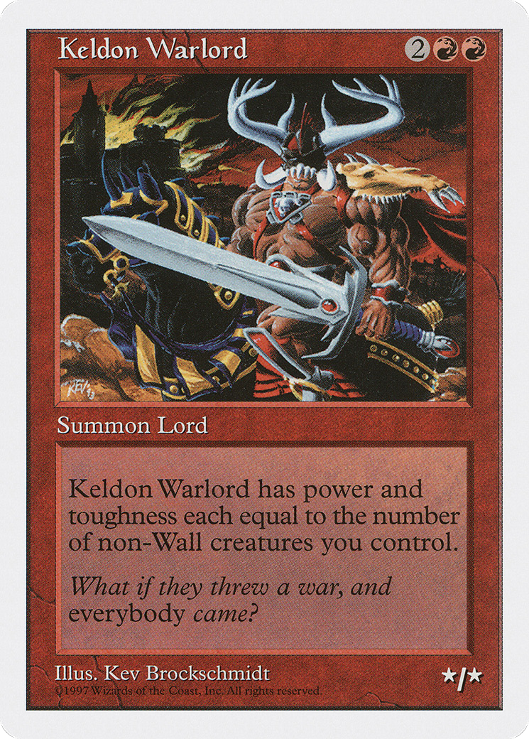 Keldon Warlord (5ED-) [Fifth Edition] MTG Single Wizards of the Coast