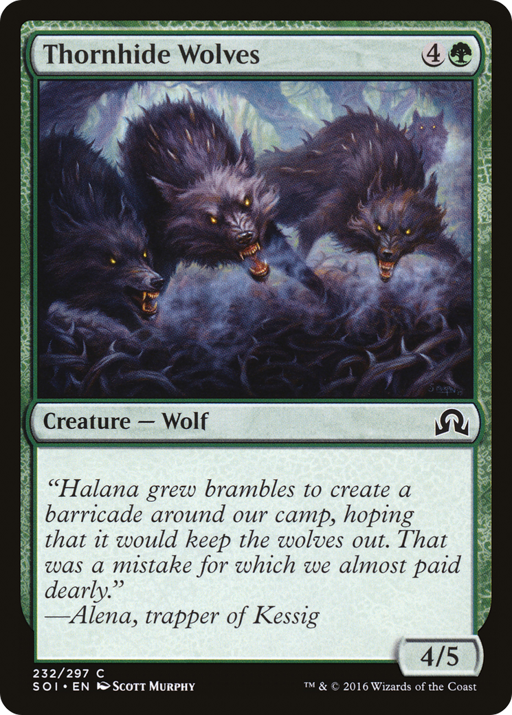 Thornhide Wolves (SOI-232) [Shadows over Innistrad] MTG Single Wizards of the Coast
