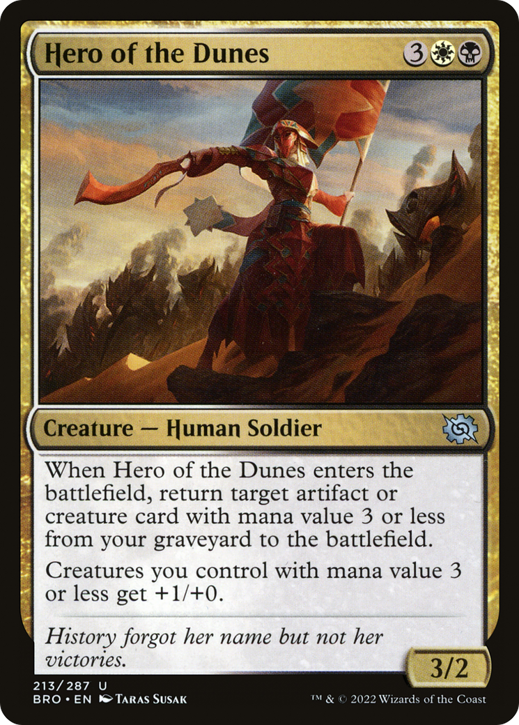 Hero of the Dunes (BRO-213) [The Brothers' War] MTG Single Wizards of the Coast