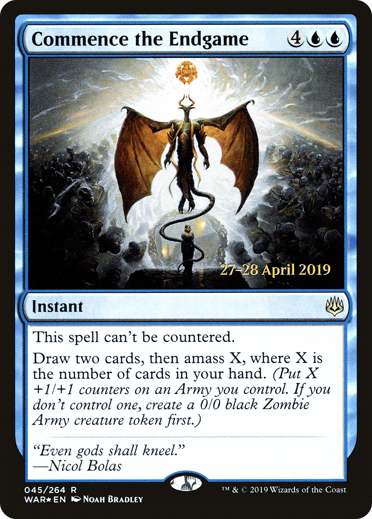 Commence the Endgame (PRE-045) [War of the Spark Promos] Foil MTG Single Wizards of the Coast