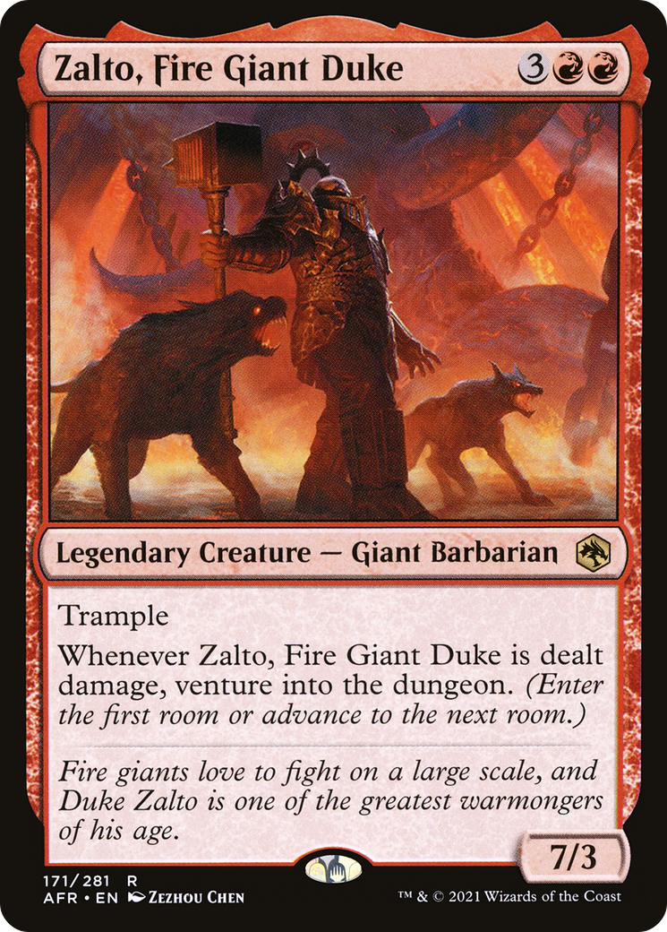 Zalto, Fire Giant Duke [Dungeons & Dragons: Adventures in the Forgotten Realms] MTG Single Magic: The Gathering