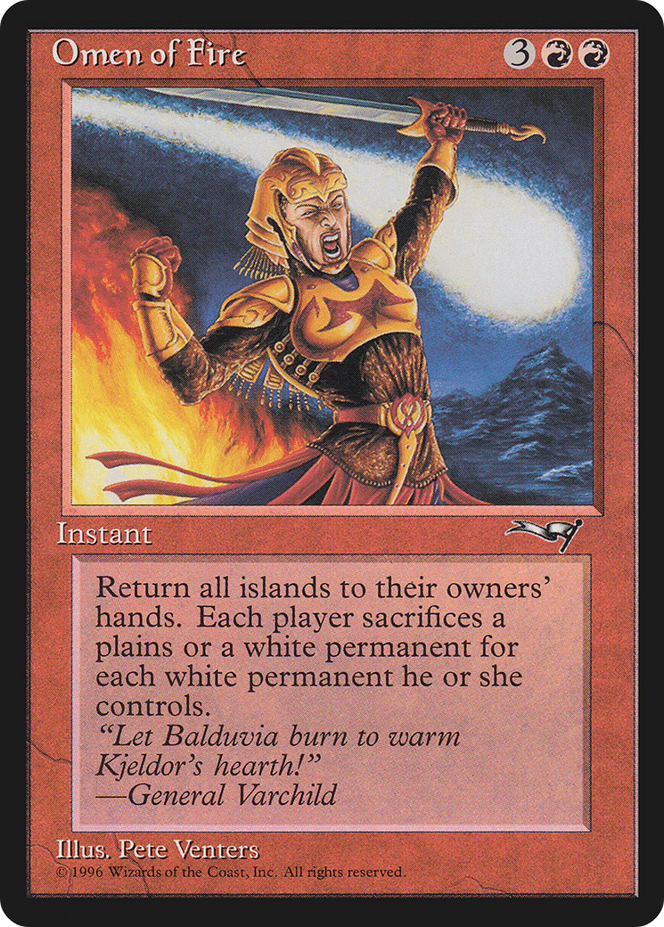 Omen of Fire (ALL-075) [Alliances] MTG Single Wizards of the Coast