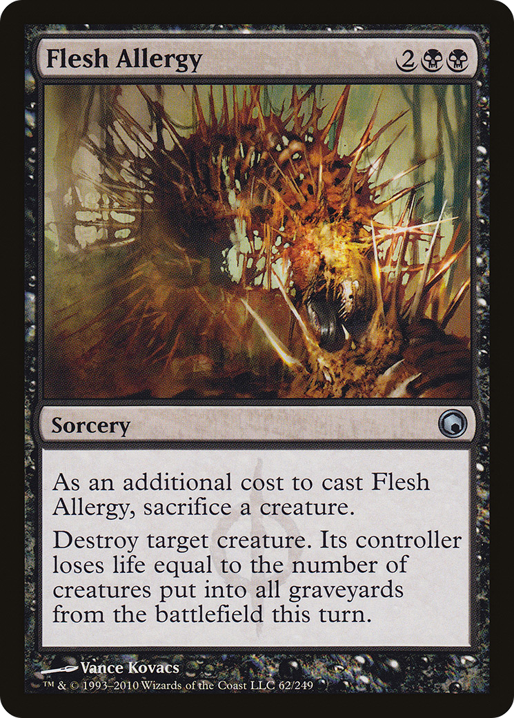 Flesh Allergy (SOM-062) [Scars of Mirrodin] Foil MTG Single Wizards of the Coast