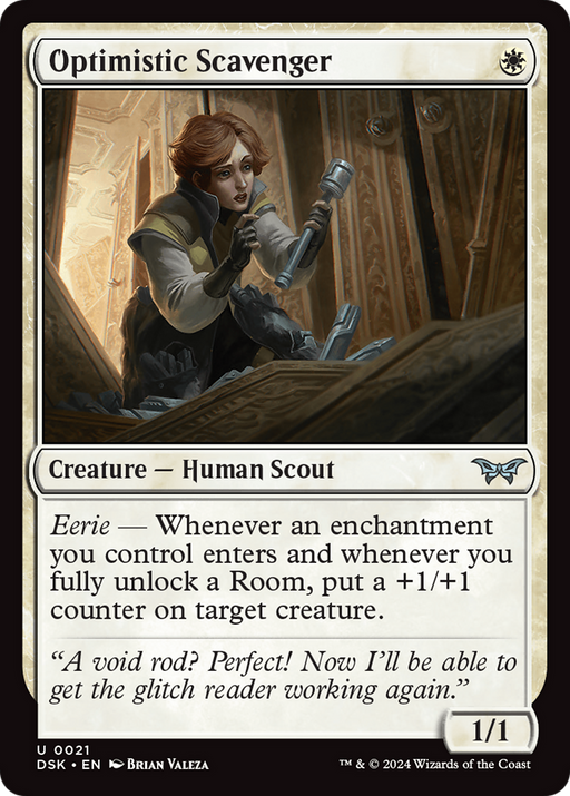 Optimistic Scavenger (0021) (DSK-021) [Duskmourn: House of Horror] Foil MTG Single Wizards of the Coast
