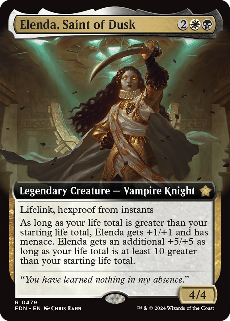 Elenda, Saint of Dusk (FDN-479) [Foundations] (Extended Art) MTG Single Wizards of the Coast