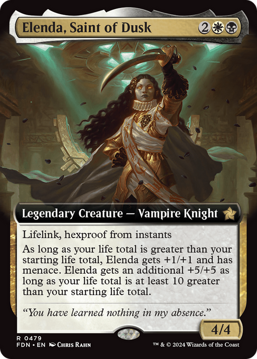 Elenda, Saint of Dusk (FDN-479) [Foundations] (Extended Art) MTG Single Wizards of the Coast