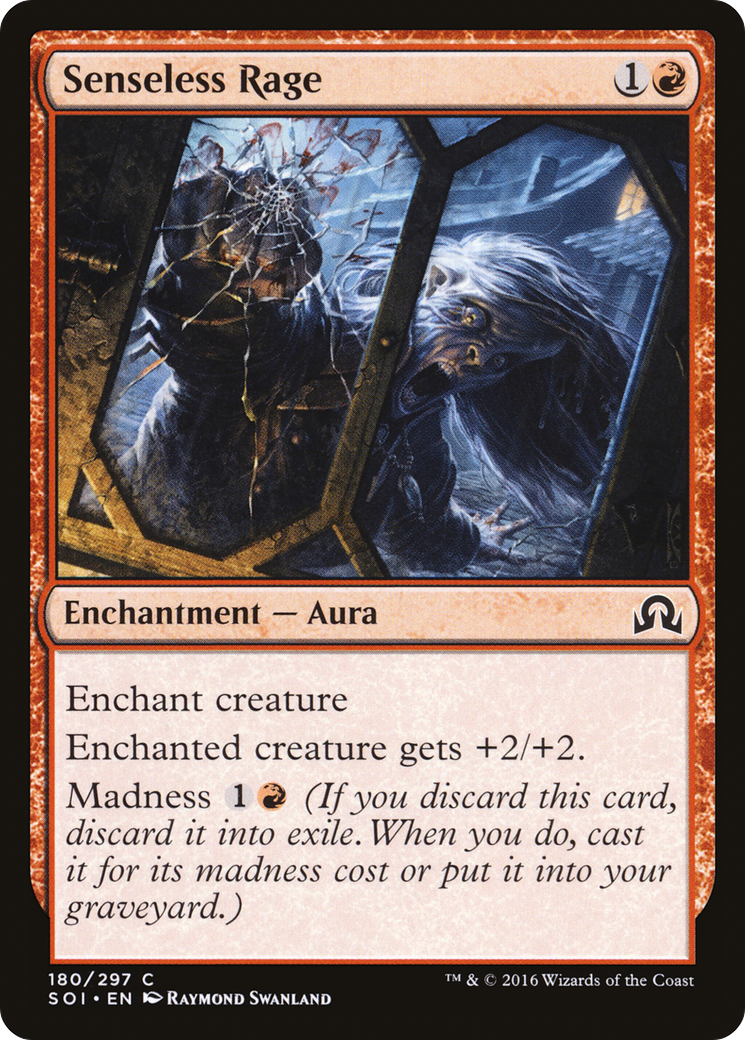 Senseless Rage (SOI-180) [Shadows over Innistrad] Foil MTG Single Wizards of the Coast