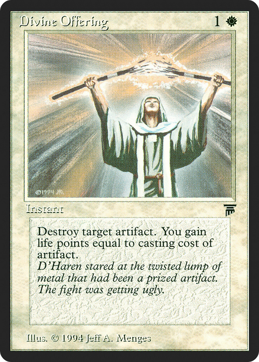 Divine Offering (LEG-) [Oldschool] Legends MTG Single Wizards of the Coast