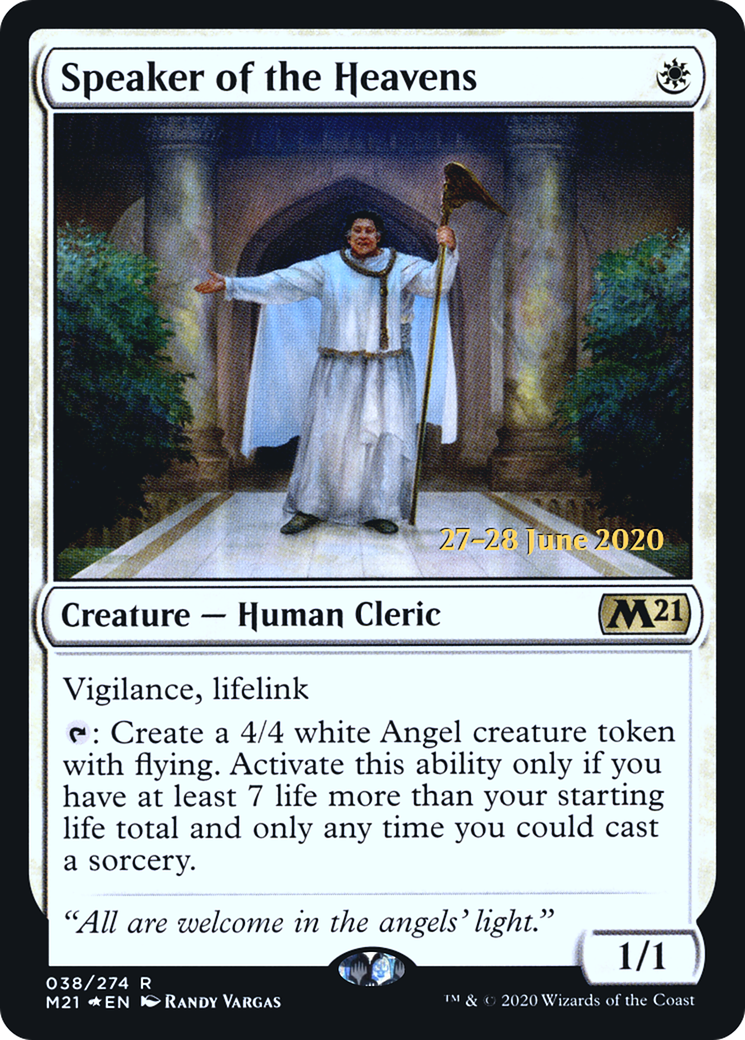 Speaker of the Heavens (PRE-038) [Core Set 2021 Promos] Foil MTG Single Wizards of the Coast