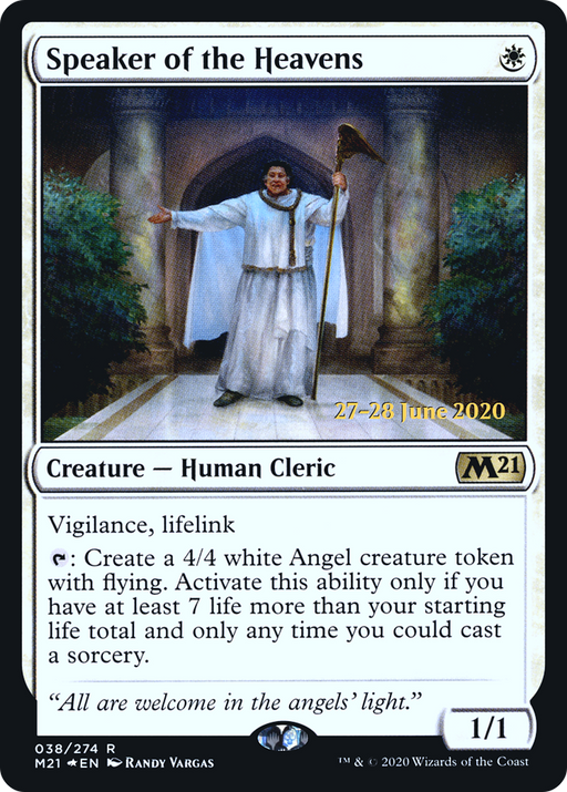 Speaker of the Heavens (PRE-038) [Core Set 2021 Promos] Foil MTG Single Wizards of the Coast