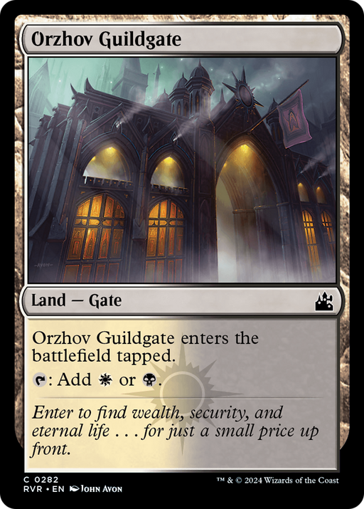 Orzhov Guildgate (RVR-282) [Ravnica Remastered] MTG Single Wizards of the Coast