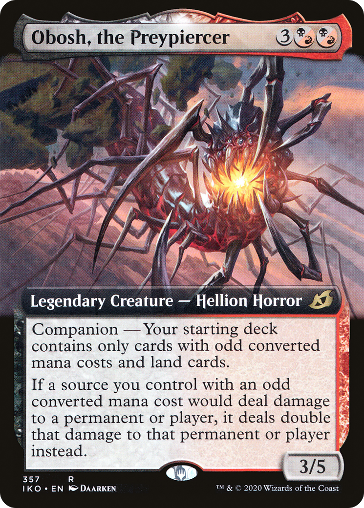 Obosh, the Preypiercer (IKO-357) [Ikoria: Lair of Behemoths] (Extended Art) Foil MTG Single Wizards of the Coast