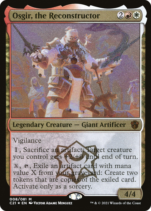 Osgir, the Reconstructor (Display Commander) - Thick Stock (C21-008) [Commander 2021 Display Commanders] Etched Foil MTG Single Wizards of the Coast