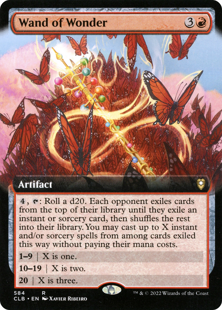 Wand of Wonder (CLB-584) [Commander Legends: Battle for Baldur's Gate] (Extended Art) Foil MTG Single Wizards of the Coast