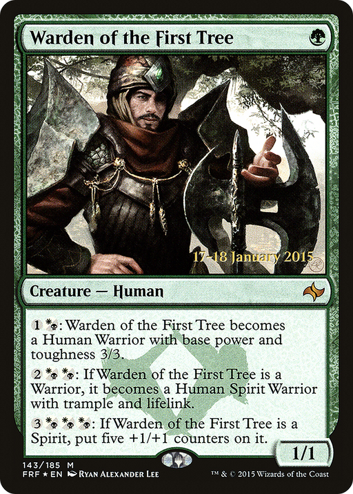 Warden of the First Tree (PRE-143) [Fate Reforged Promos] Foil MTG Single Wizards of the Coast