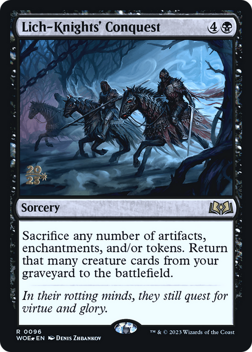 Lich-Knights' Conquest (PRE-096) [Wilds of Eldraine Promos] Foil MTG Single Wizards of the Coast